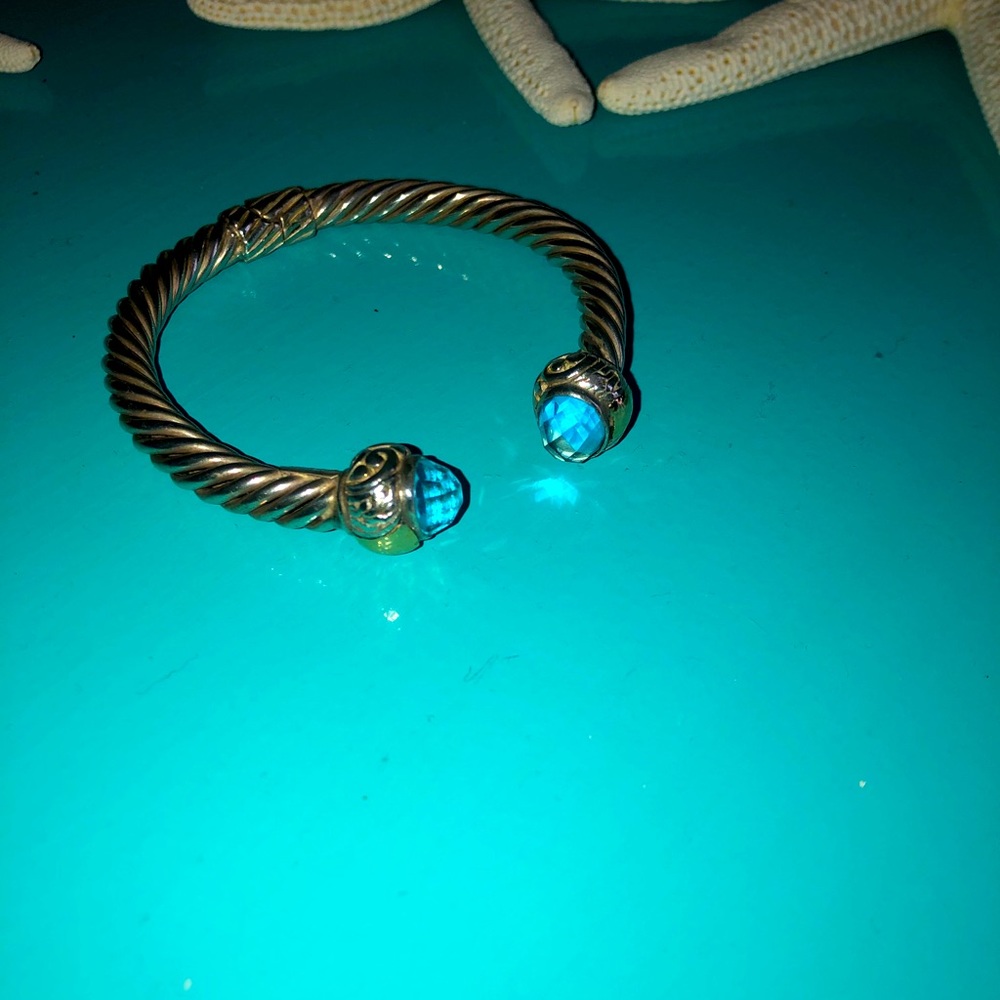 Sterling silver aquamarine bracelet